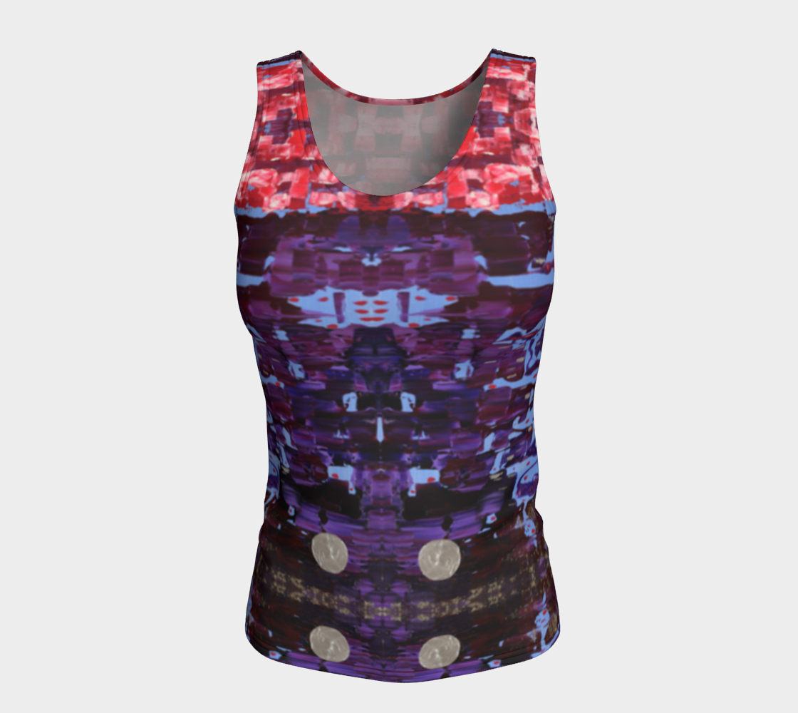 "Wisdom" Fitted Tank Top (Purple and Pink)