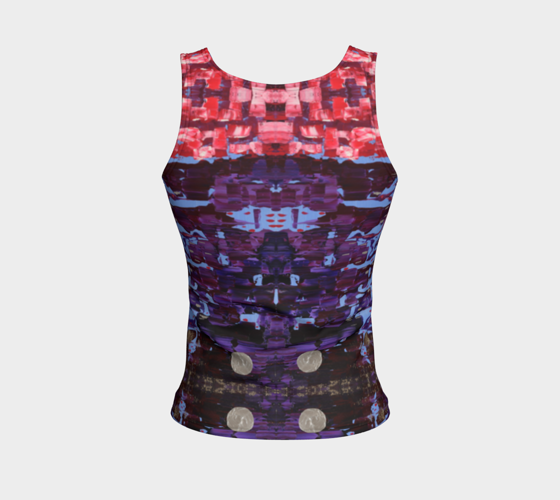 "Wisdom" Fitted Tank Top (Purple and Pink)