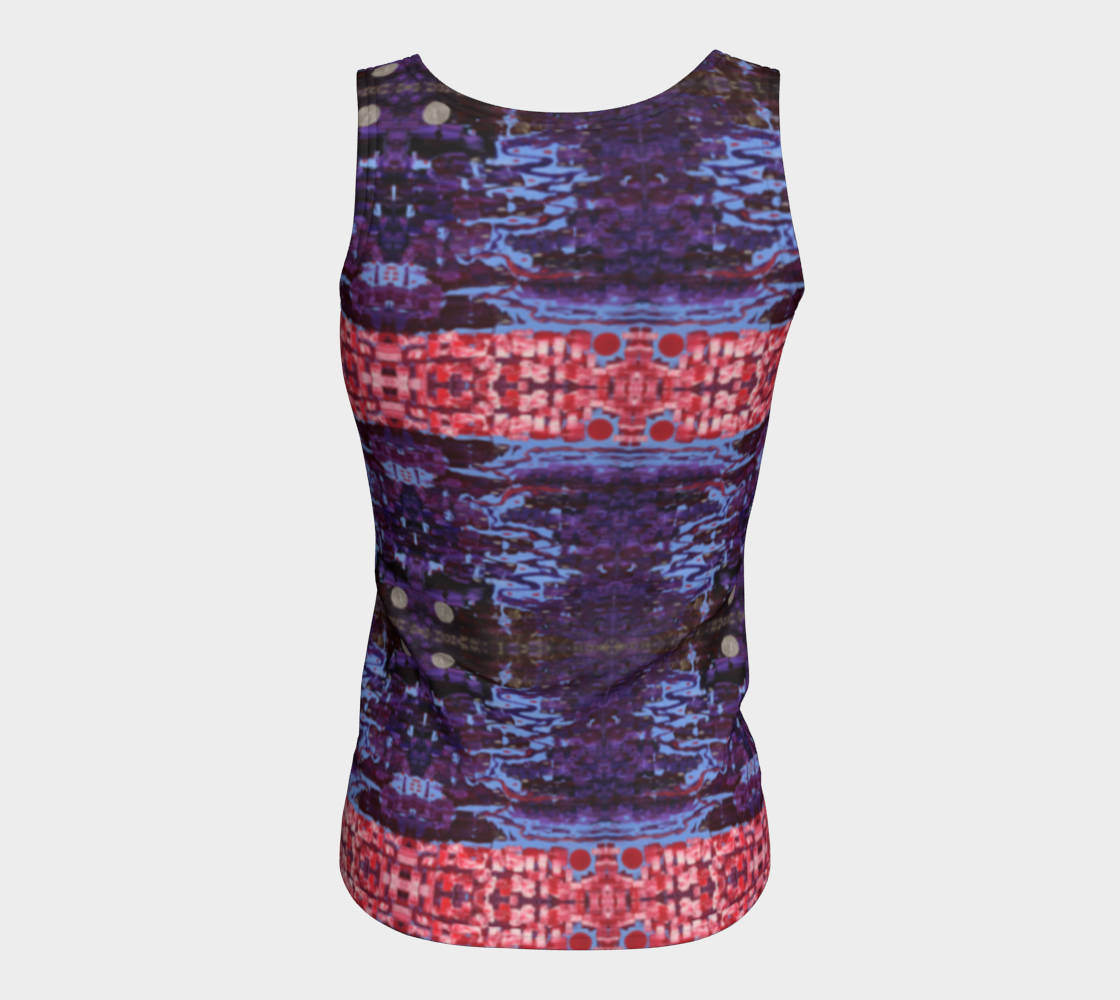 "Wisdom" Fitted Tank Top #2 LONG (Purple and Pink)