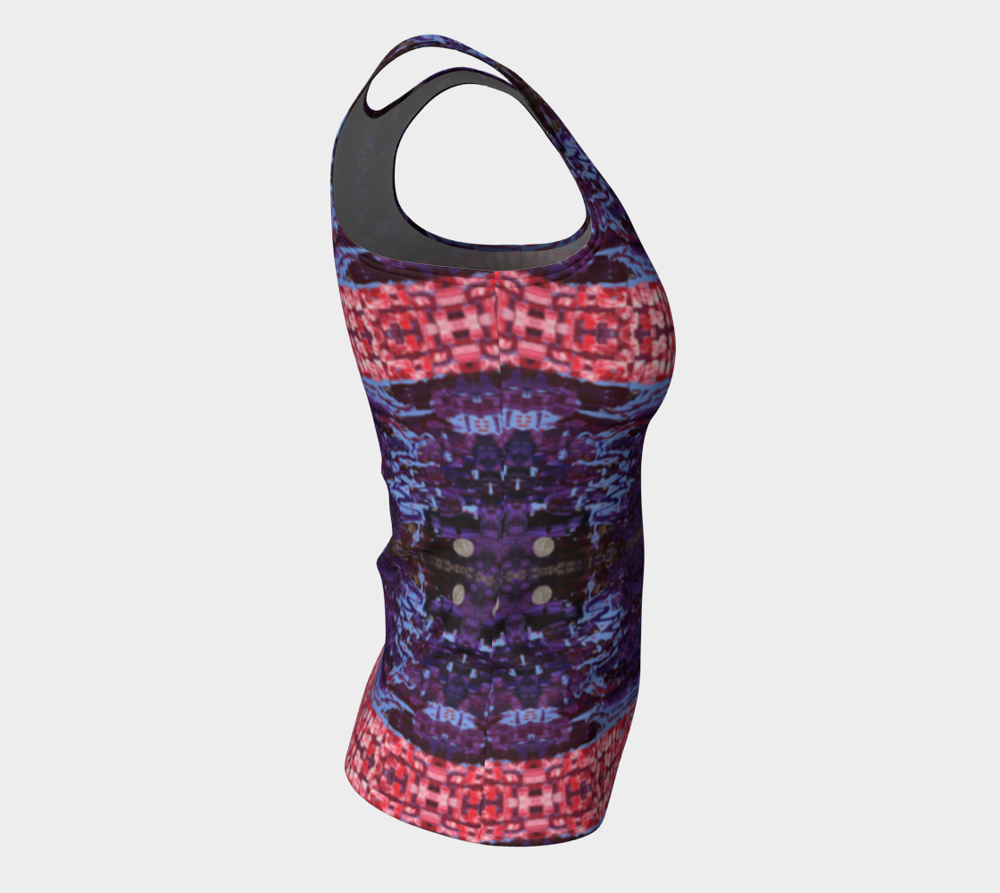 "Wisdom" Fitted Tank Top #2 LONG (Purple and Pink)