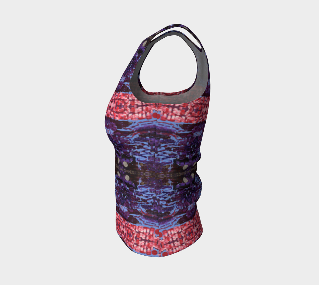 "Wisdom" Fitted Tank Top #2 LONG (Purple and Pink)