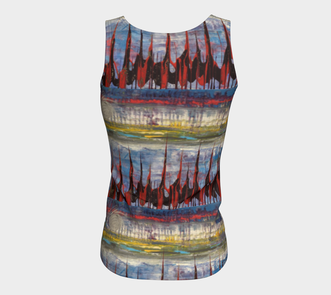 "Northern Reflections" Fitted Tank Top (Blue, Grey, Pink)