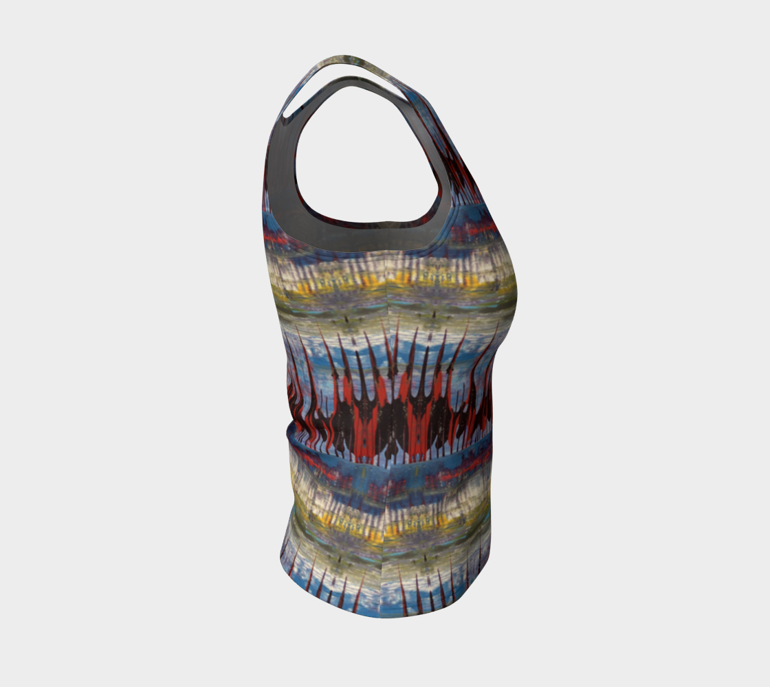 "Northern Reflections" Fitted Tank Top (Blue, Grey, Pink)