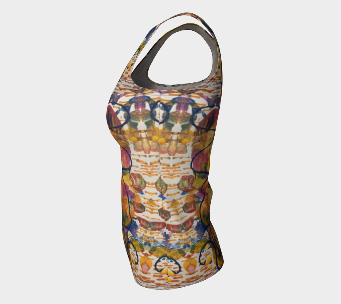 "Mayfair" Fitted Tank Top LONG ( Yellow, Blue, Pink)