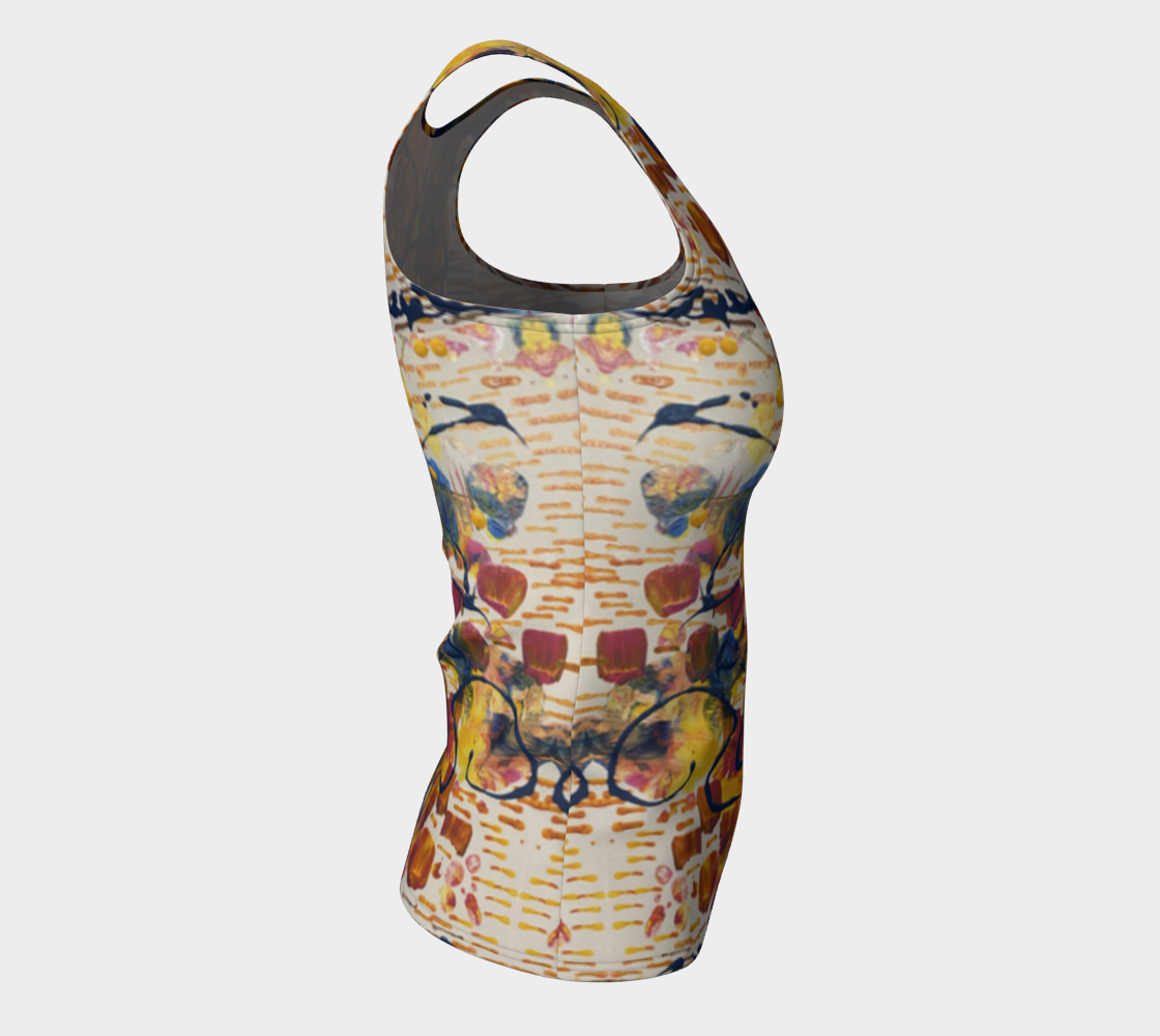 "Mayfair" Fitted Tank Top LONG ( Yellow, Blue, Pink)