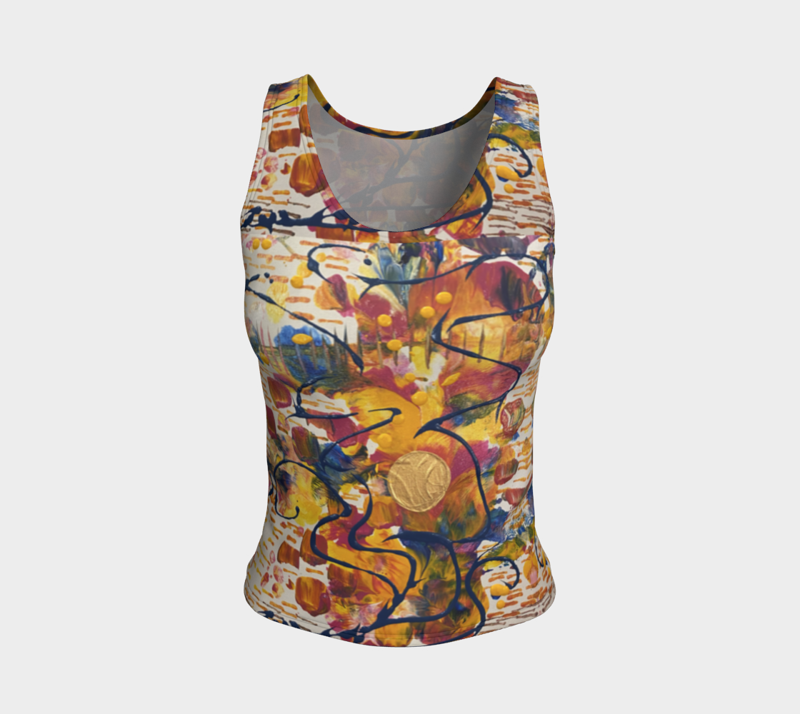 "Mayfair" Fitted Tank Top LONG ( Yellow, Blue, Pink)