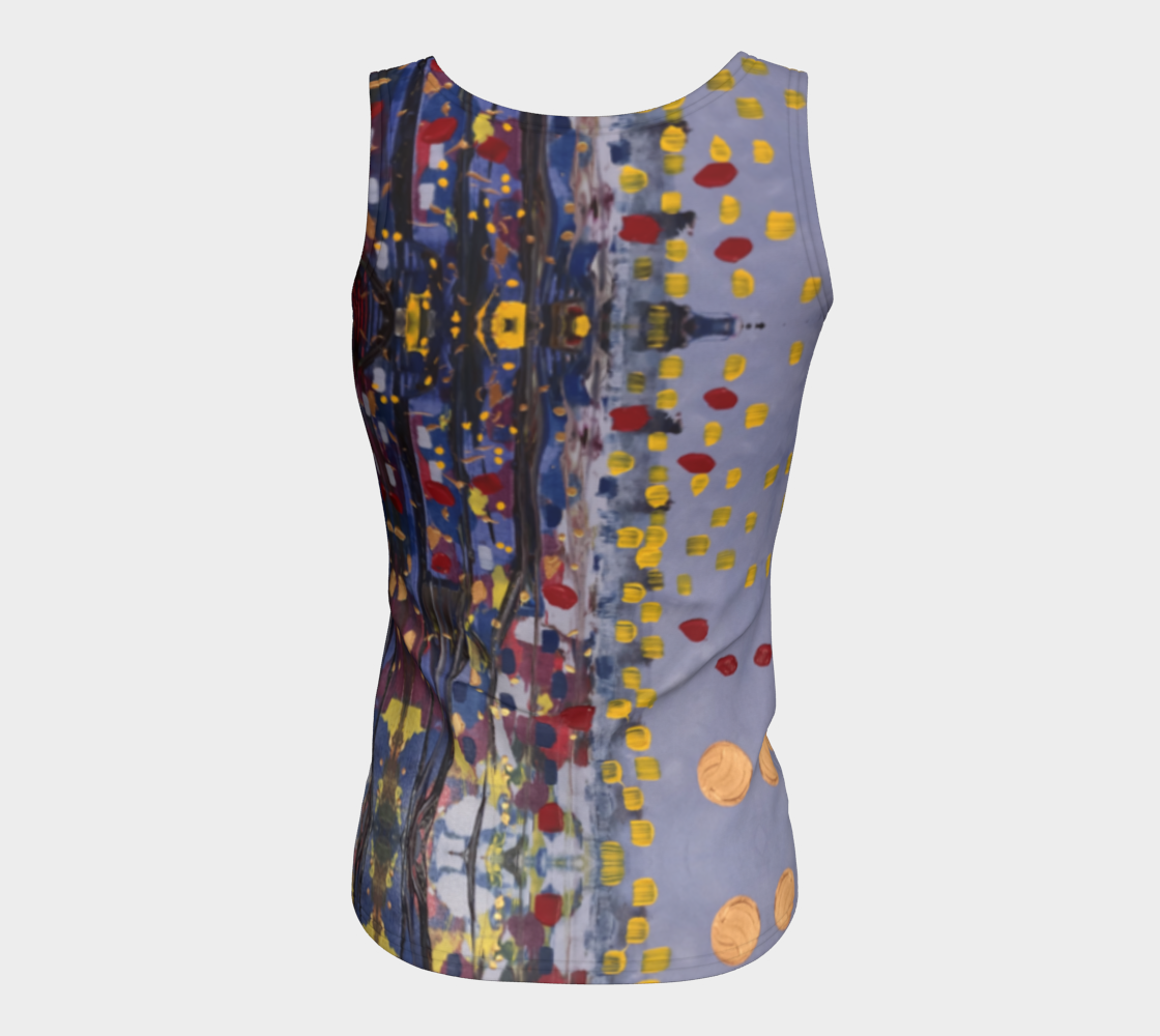 "Daybreak" Fitted Tank LONG (Purple, Red)