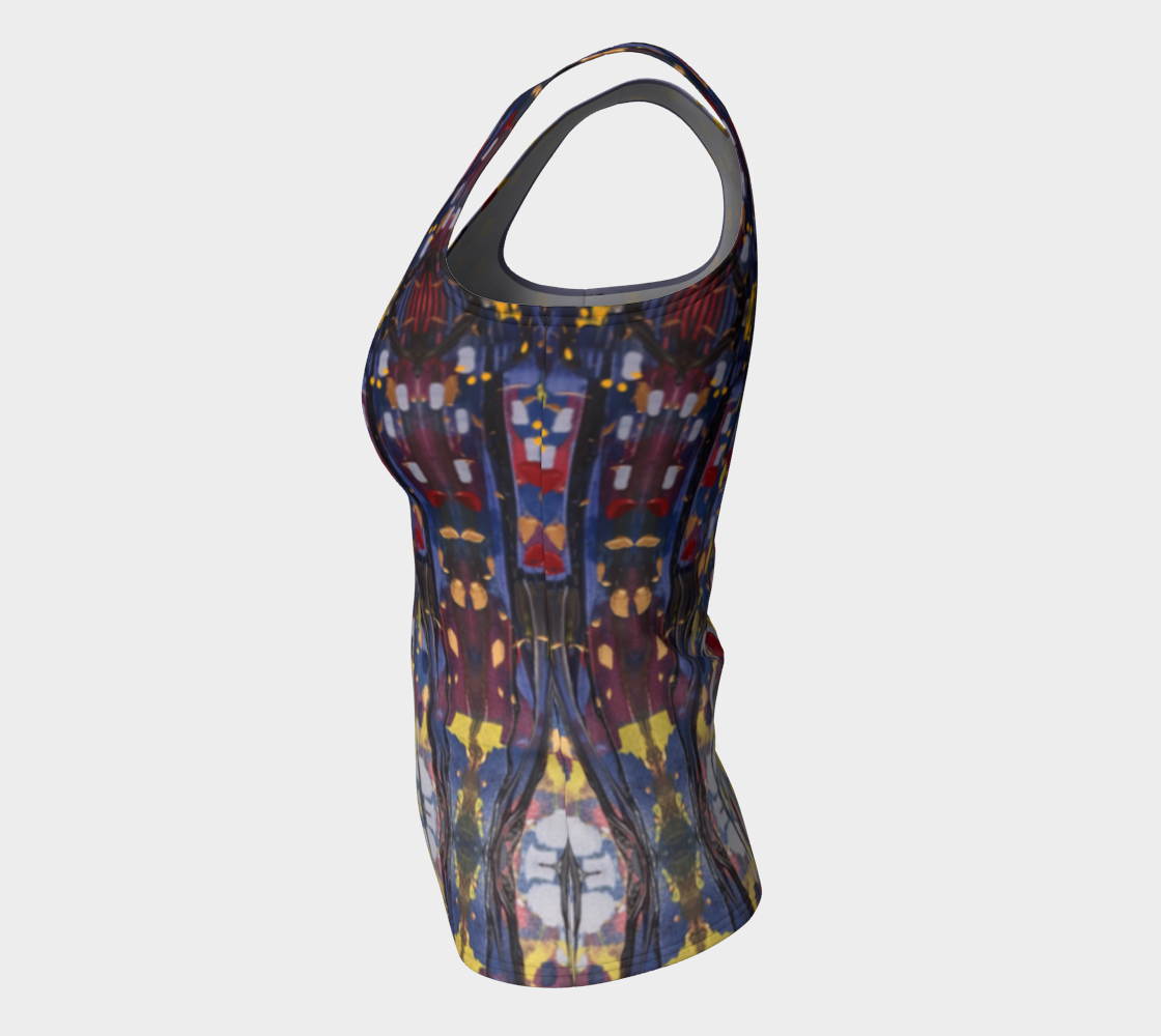 "Daybreak" Fitted Tank LONG (Purple, Red)