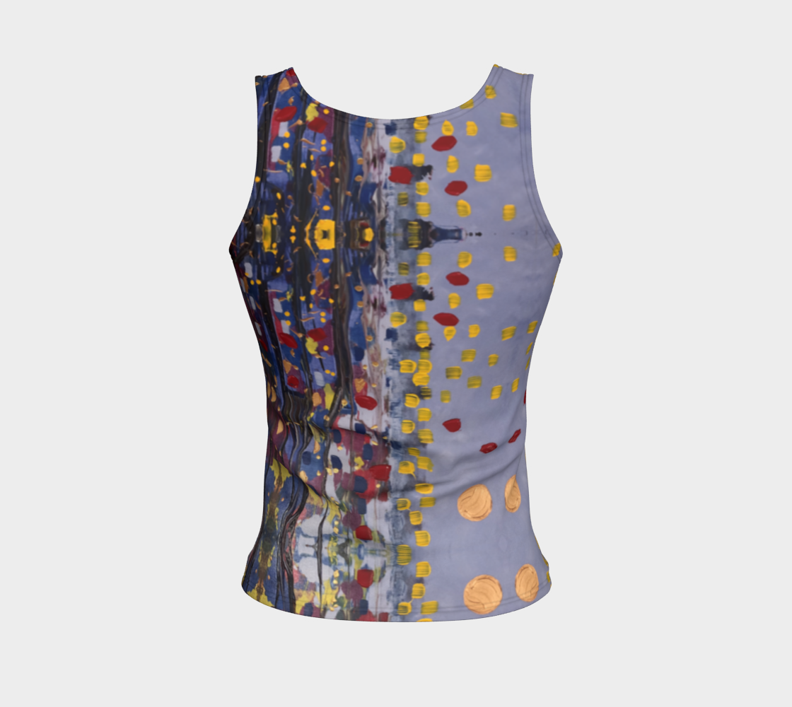 "Daybreak" Fitted Tank LONG (Purple, Red)