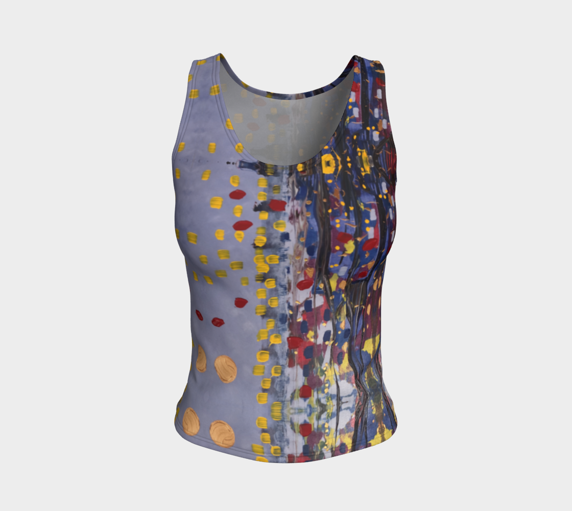 "Daybreak" Fitted Tank LONG (Purple, Red)