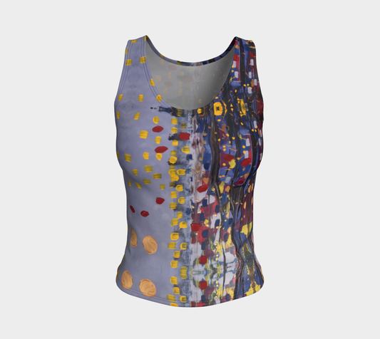 "Daybreak" Fitted Tank LONG (Purple, Red)