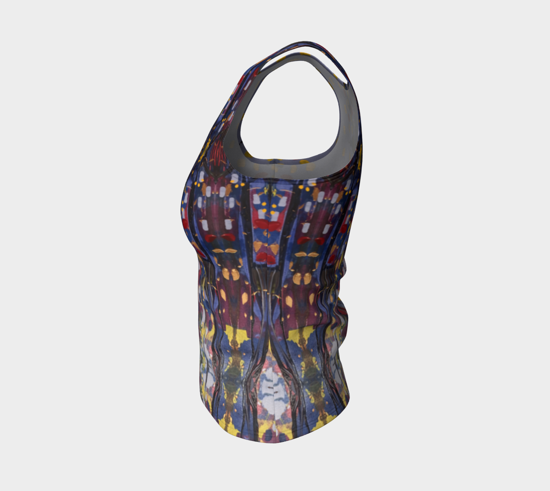 "Daybreak" Fitted Tank LONG (Purple, Red)