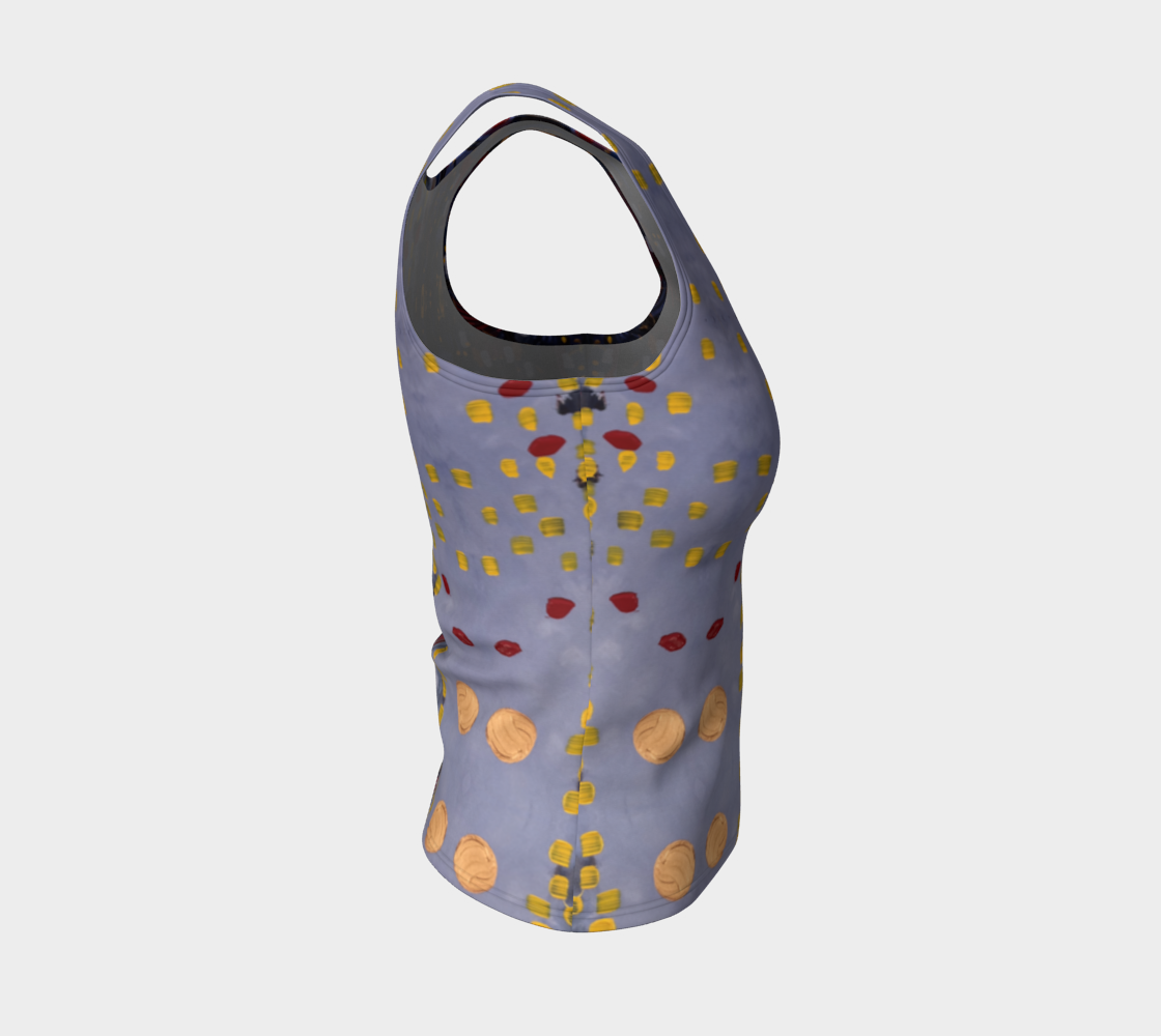 "Daybreak" Fitted Tank LONG (Purple, Red)