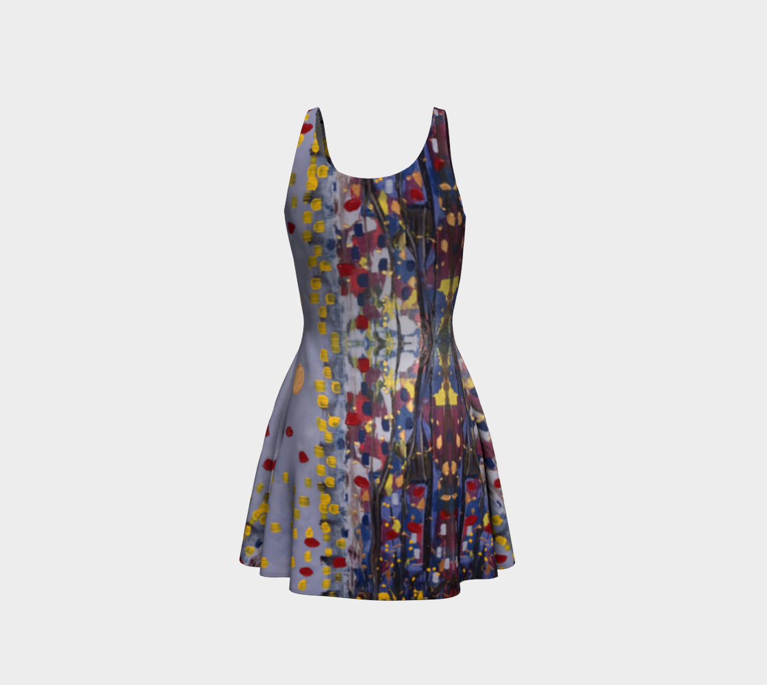 "Daybreak" Flare Dress (Purple, Red)