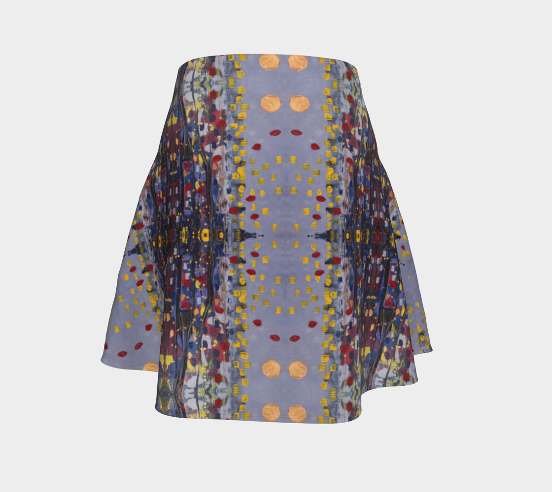 "Daybreak"  Flare Skirt (Purple, Red)