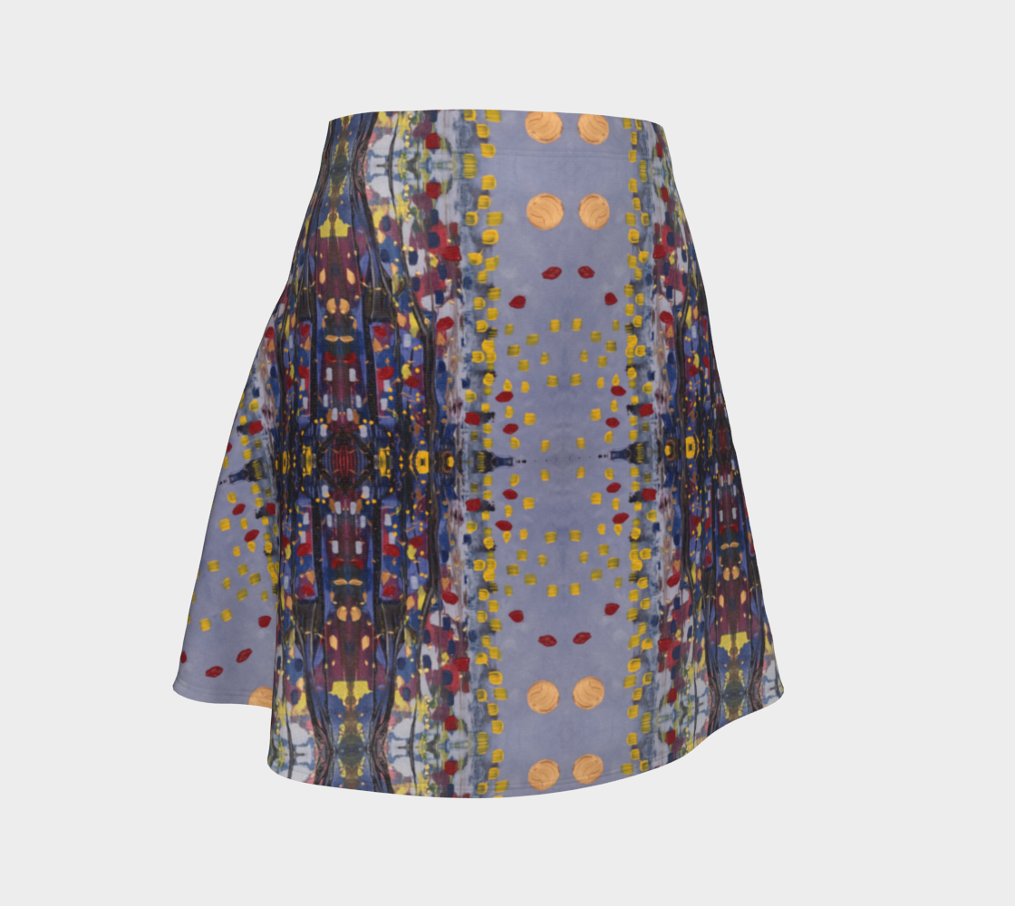 "Daybreak"  Flare Skirt (Purple, Red)