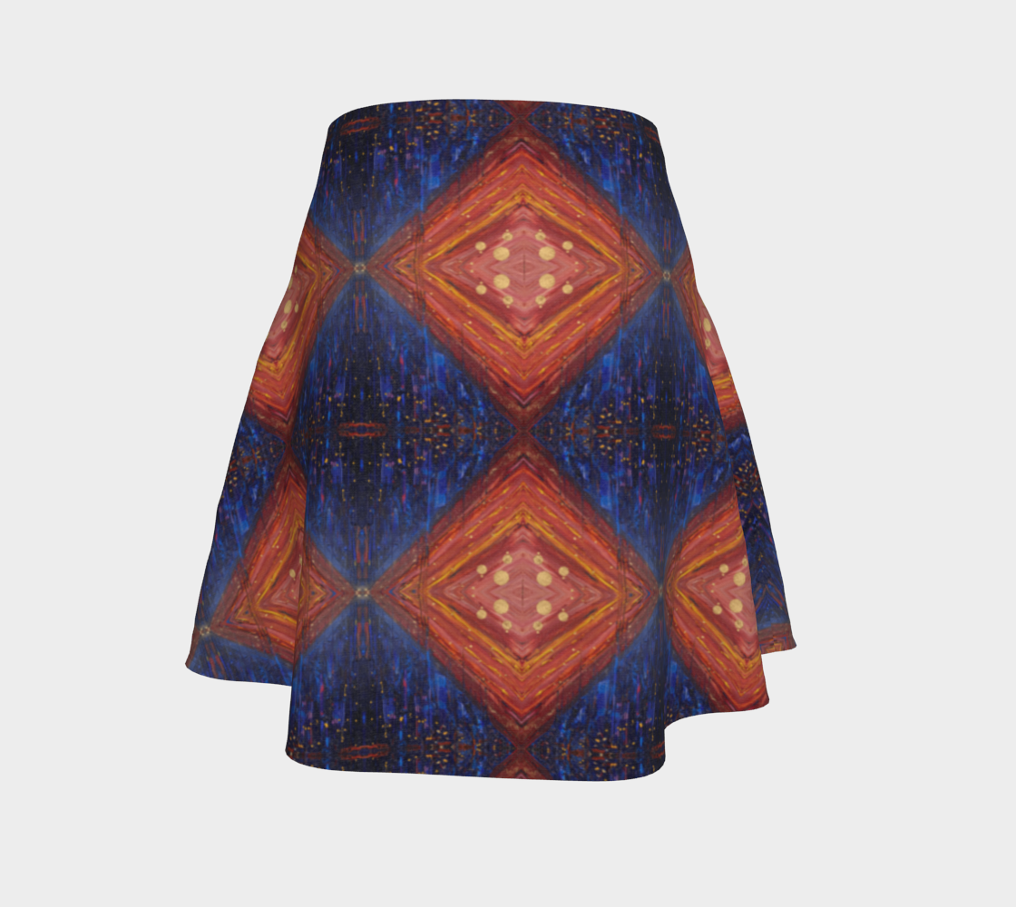 "Dawn" Flare Skirt (Blue, Red)