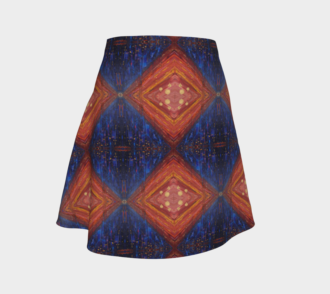 "Dawn" Flare Skirt (Blue, Red)