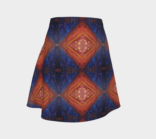 "Dawn" Flare Skirt (Blue, Red)