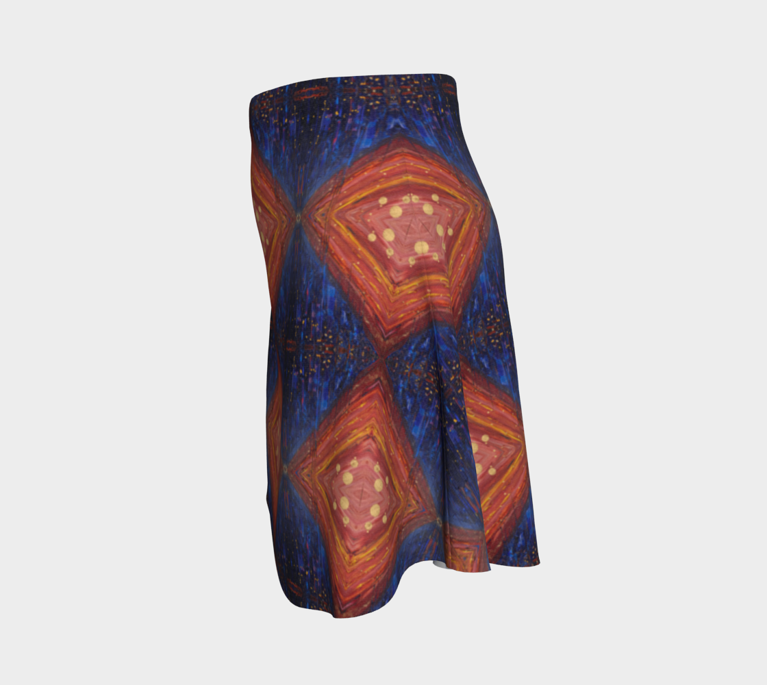 "Dawn" Flare Skirt (Blue, Red)