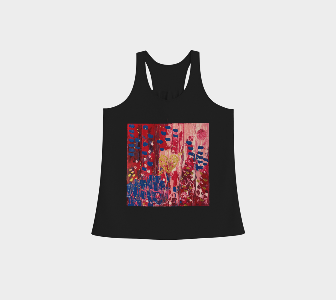 "Hearts and Flowers" Comfort Racerback Tank Top