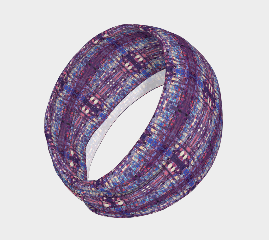 "1972" Headband #3 (Purple, Pink)