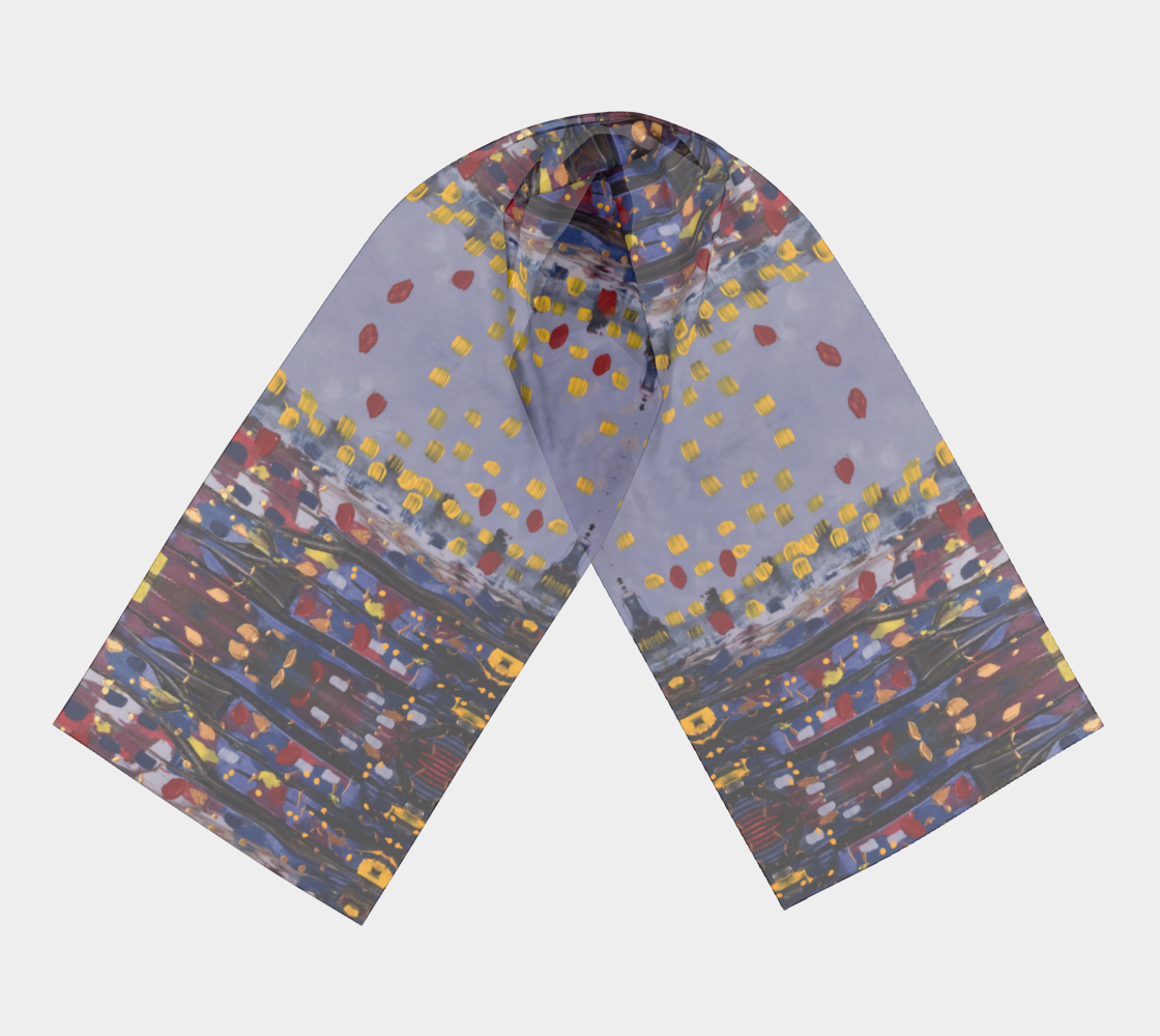 "Daybreak"  Long Scarf #3 (Purple, Red)