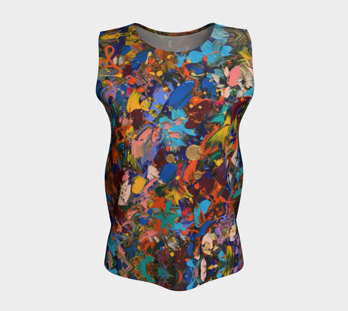 "Crazy For You"  Loose Tank Top(Multi)