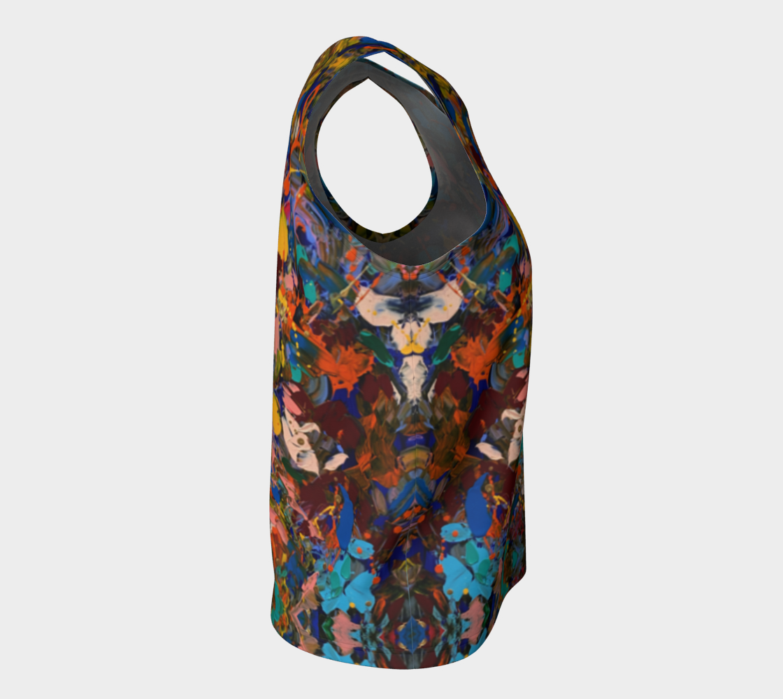 "Crazy For You"  Loose Tank Top(Multi)