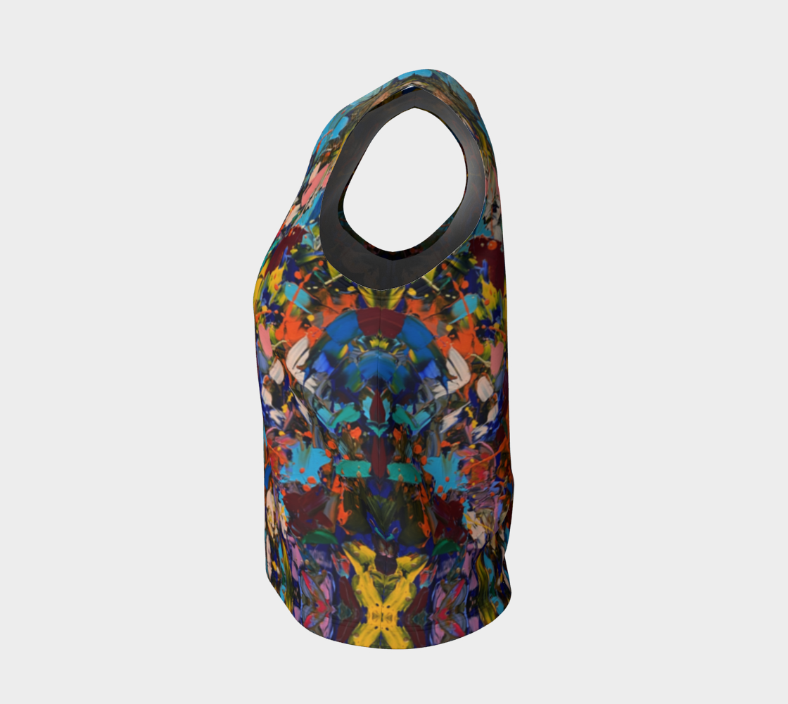 "Crazy For You"  Loose Tank Top LONG (Multi)