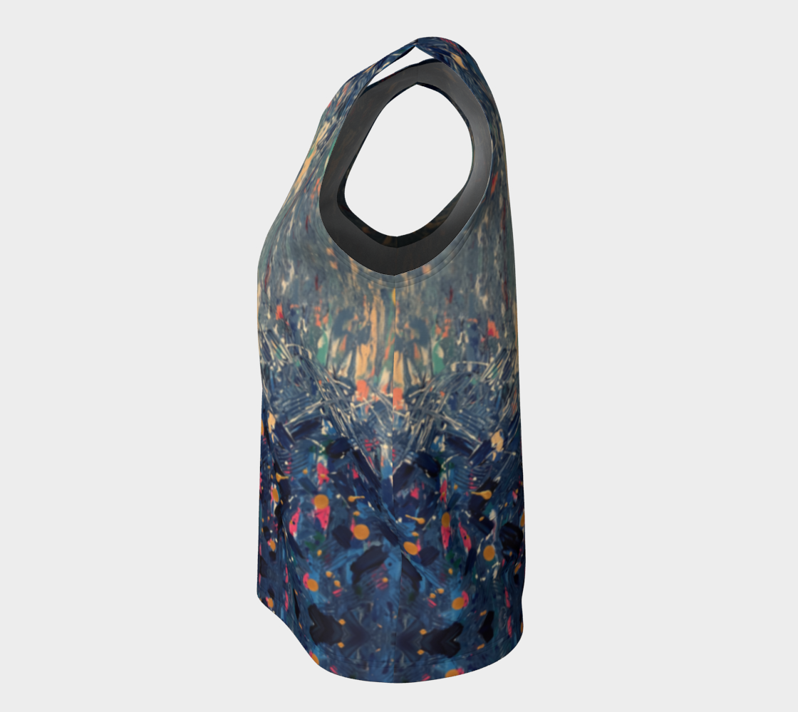 “Blue Mountain” Loose Tank Top (Blue)