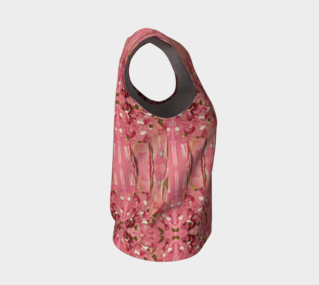 “Gratitude” Loose Tank Top LONG (Pink, Gold)