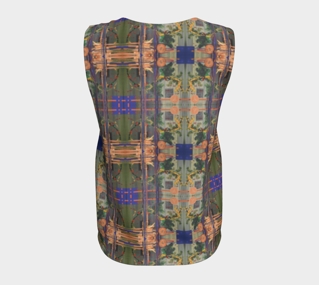 “Coming Home Again” Loose Tank Top LONG (Green, Orange, Blue)