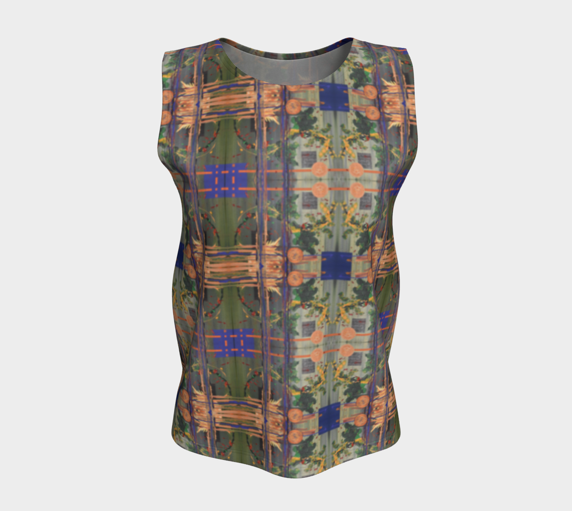“Coming Home Again” Loose Tank Top LONG (Green, Orange, Blue)