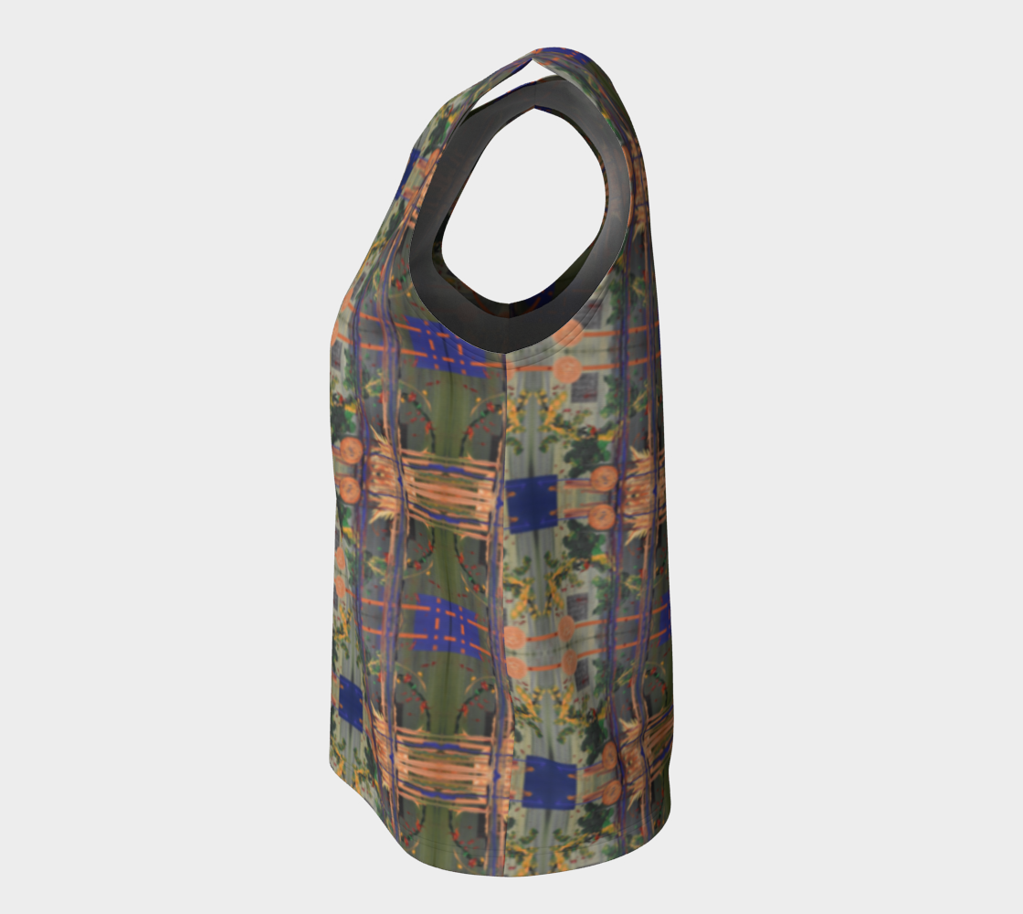 “Coming Home Again” Loose Tank Top LONG (Green, Orange, Blue)