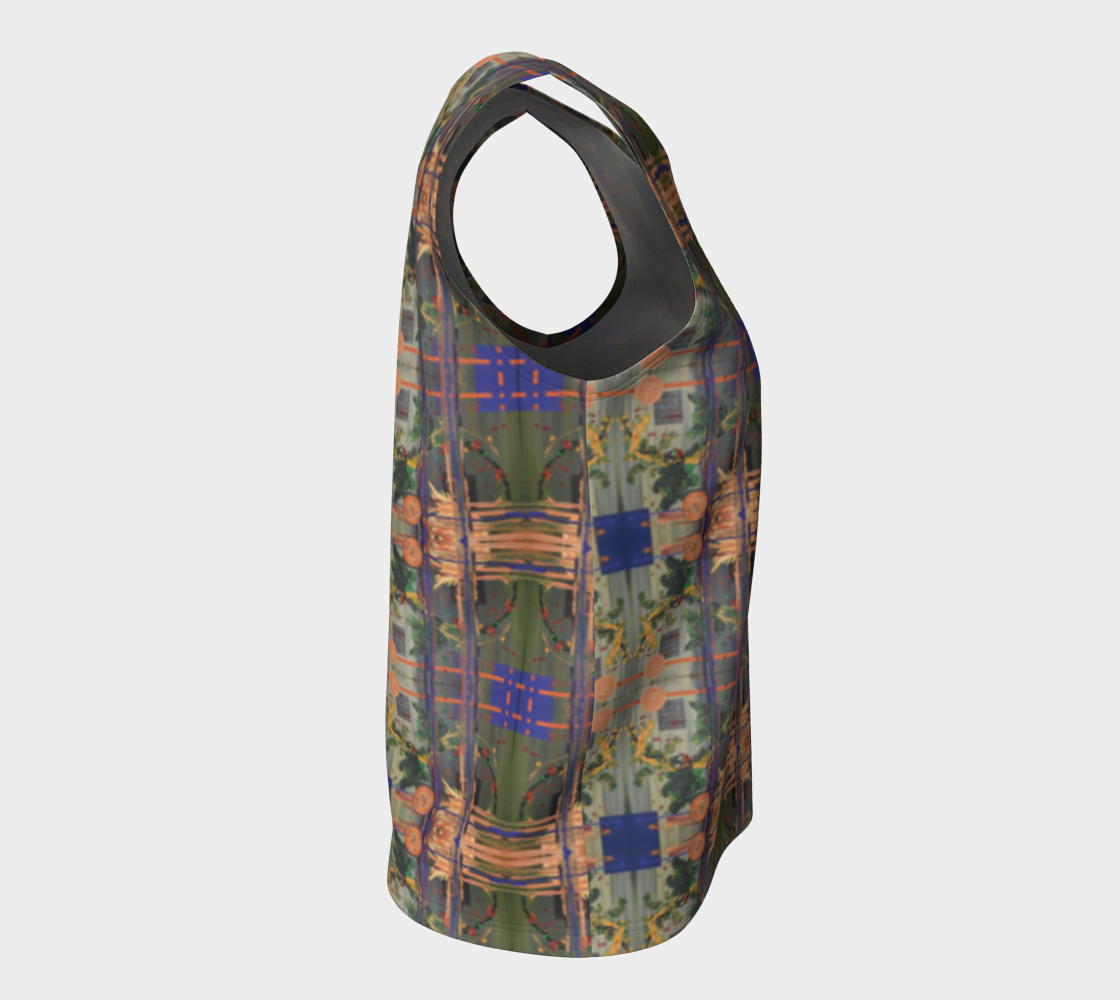 “Coming Home Again” Loose Tank Top LONG (Green, Orange, Blue)