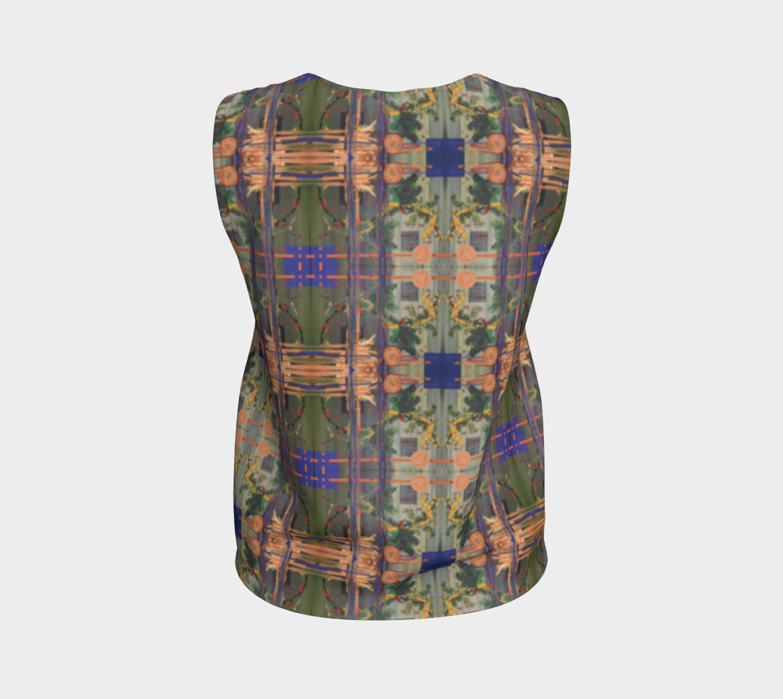 “Coming Home Again” Loose Tank Top LONG (Green, Orange, Blue)