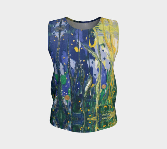 “Spring Awakening” Loose Tank Top LONG (Blue, Green, Yellow)