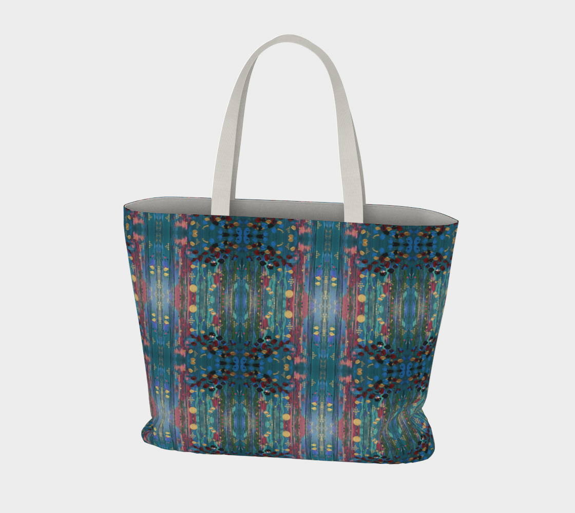 "Grace Under Water" Large Market Tote (Aqua)