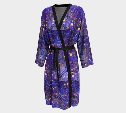 "Interstellar" Peignoir#2  (Purple, Pink, Gold)