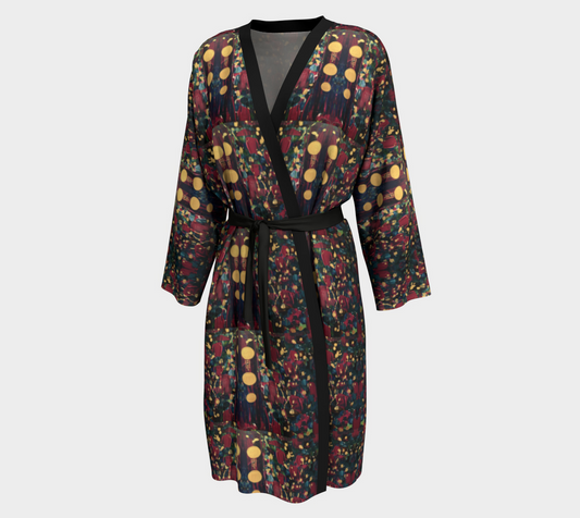 "Tulips" Peignoir#2 (Magenta, Blue, Gold)