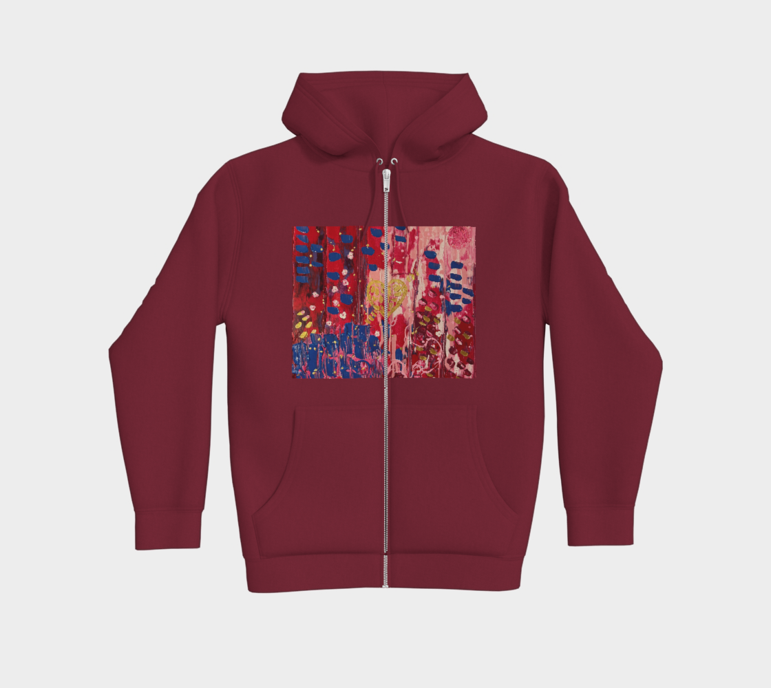 "Hearts and Flowers" Premium Zip Hoodie
