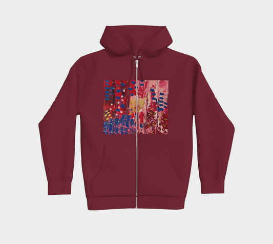 "Hearts and Flowers" Premium Zip Hoodie