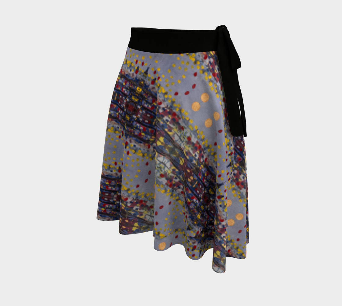"Daybreak"  Wrap Skirt (Purple, Red)