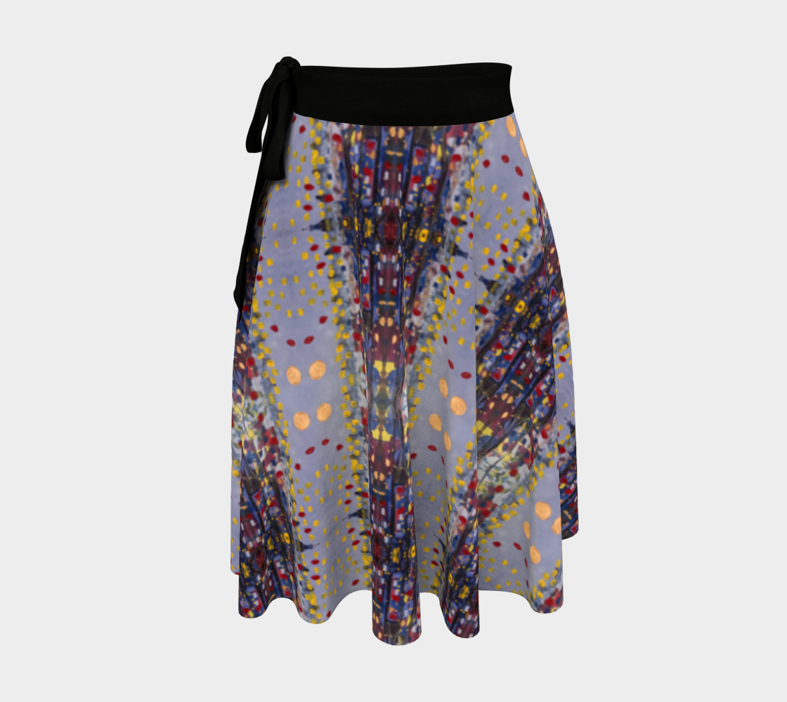 "Daybreak"  Wrap Skirt (Purple, Red)