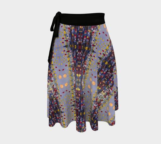 "Daybreak"  Wrap Skirt (Purple, Red)